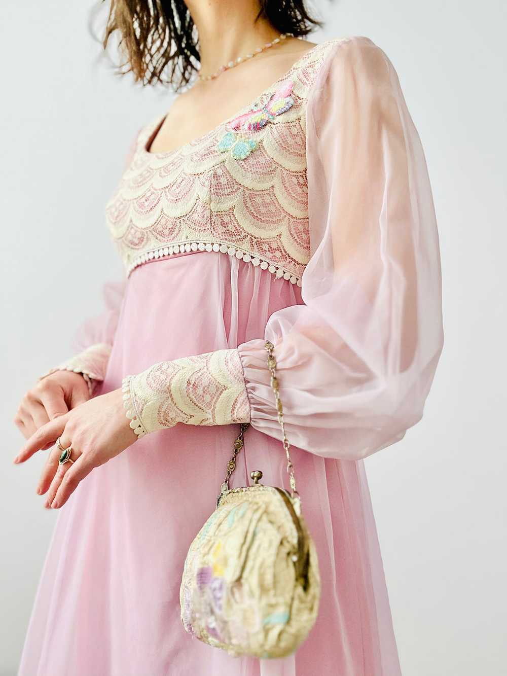 Vintage 1970s lilac organza dress - image 12