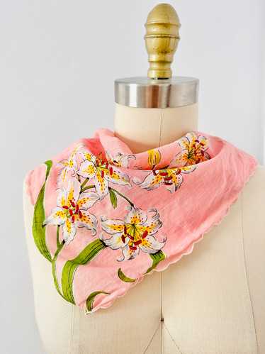 Vintage pink floral bandana