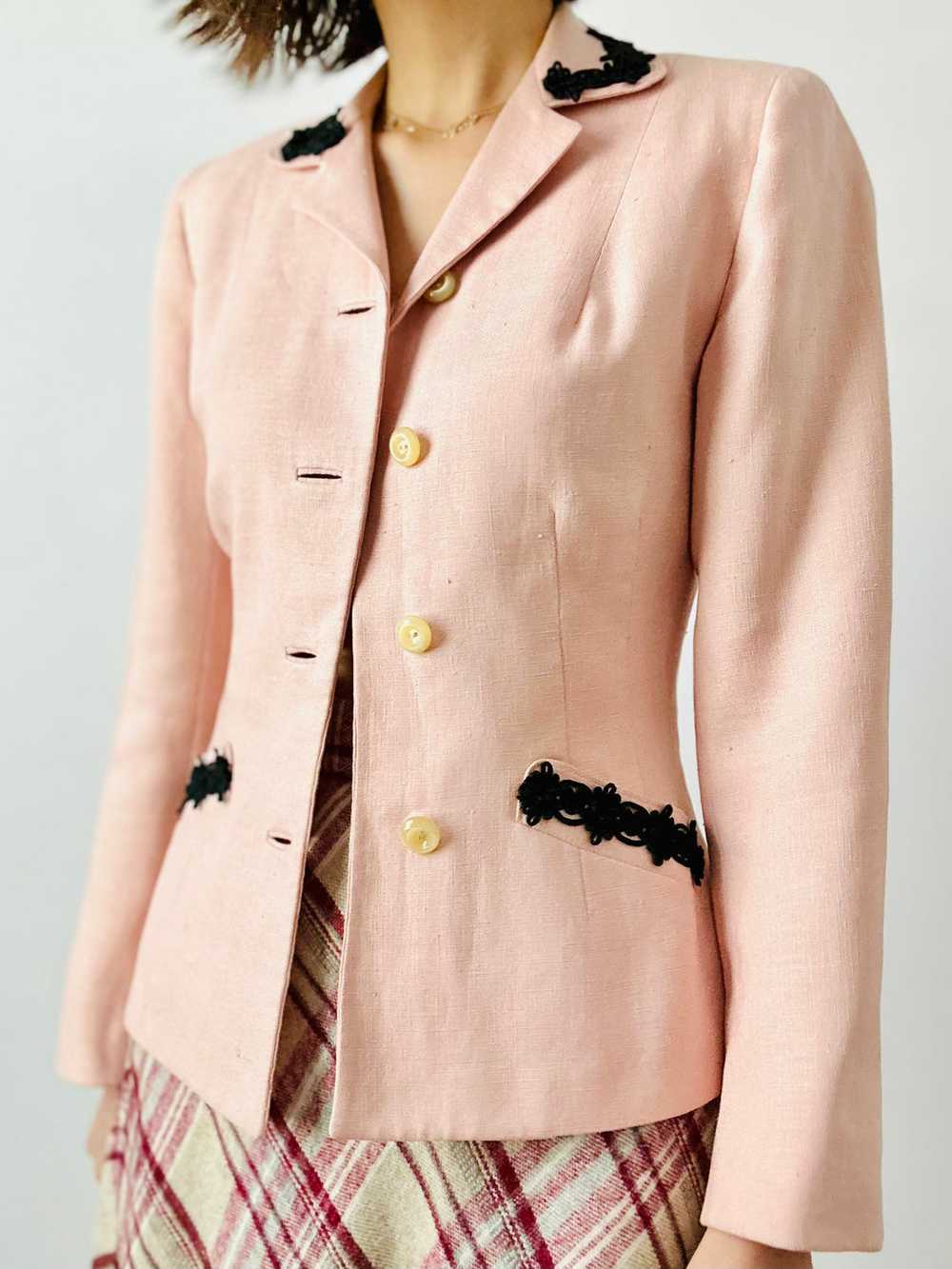 Vintage 1940s dusty pink jacket - image 10