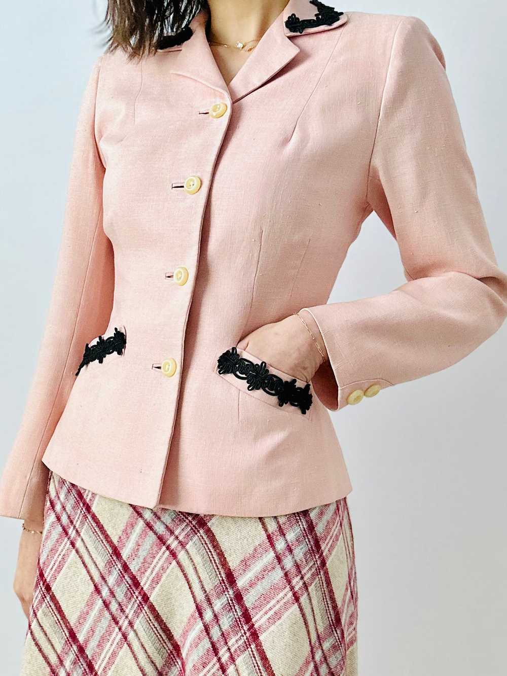 Vintage 1940s dusty pink jacket - image 6