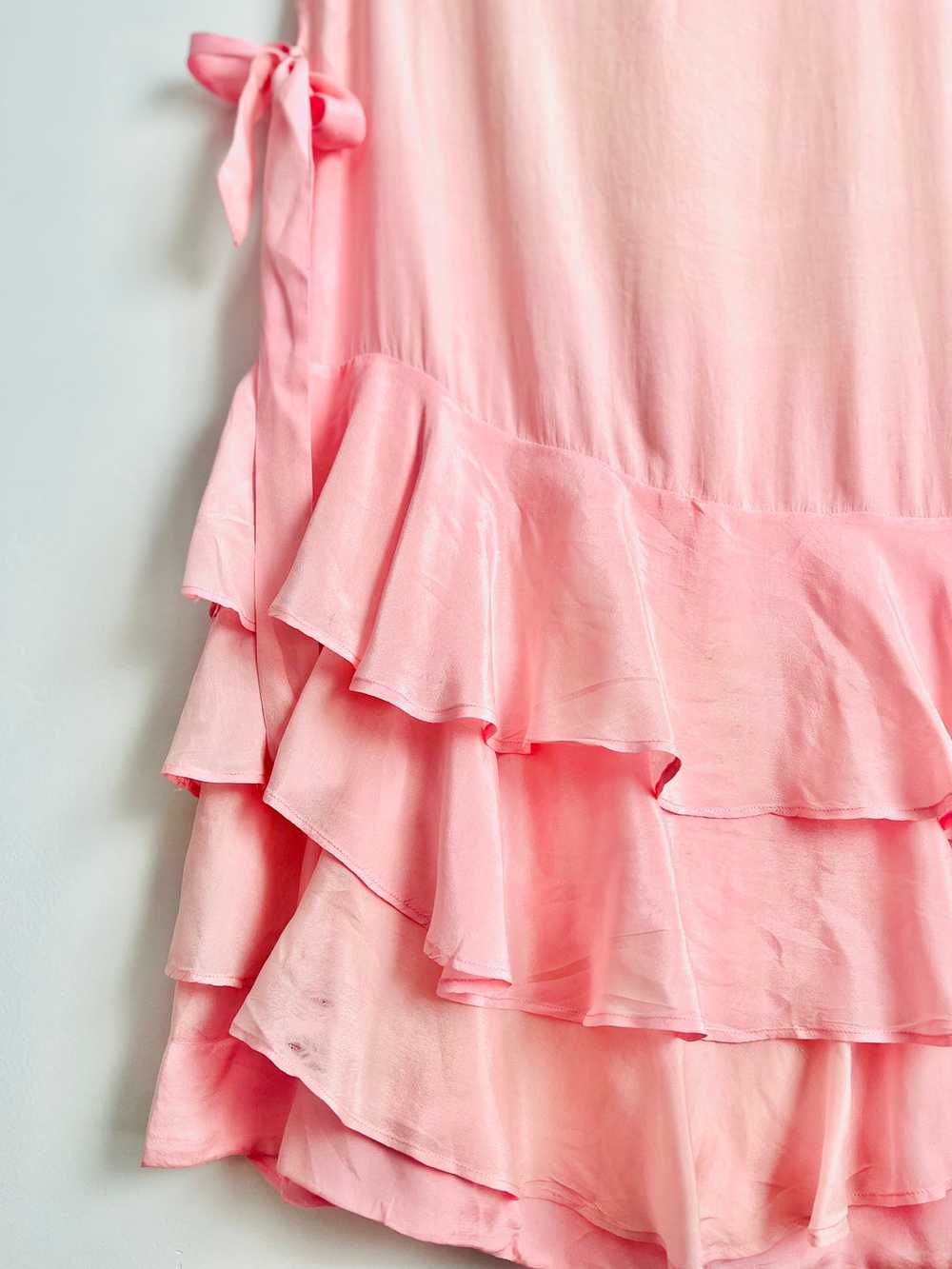 Vintage 1920s pink silk dress - image 6