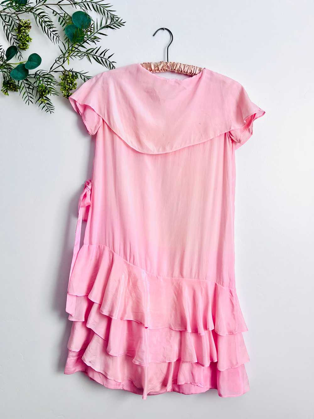 Vintage 1920s pink silk dress - image 8