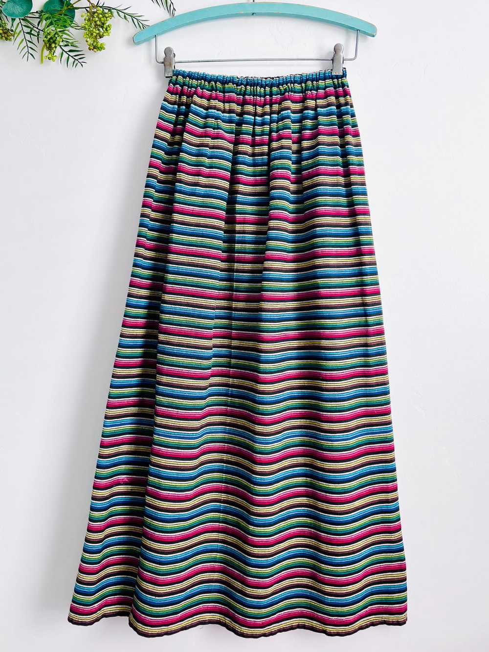 Vintage rainbow colors maxi skirt - image 5