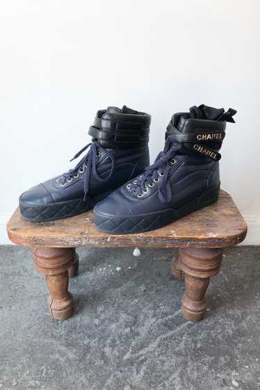 Authentic Chanel Navy High Tops