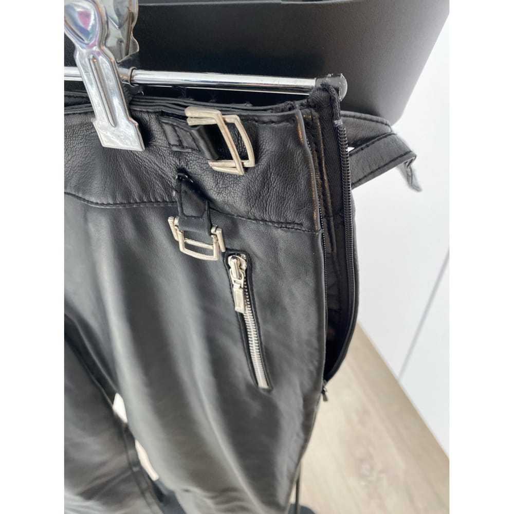 Pieces uniques Leather straight pants - image 2