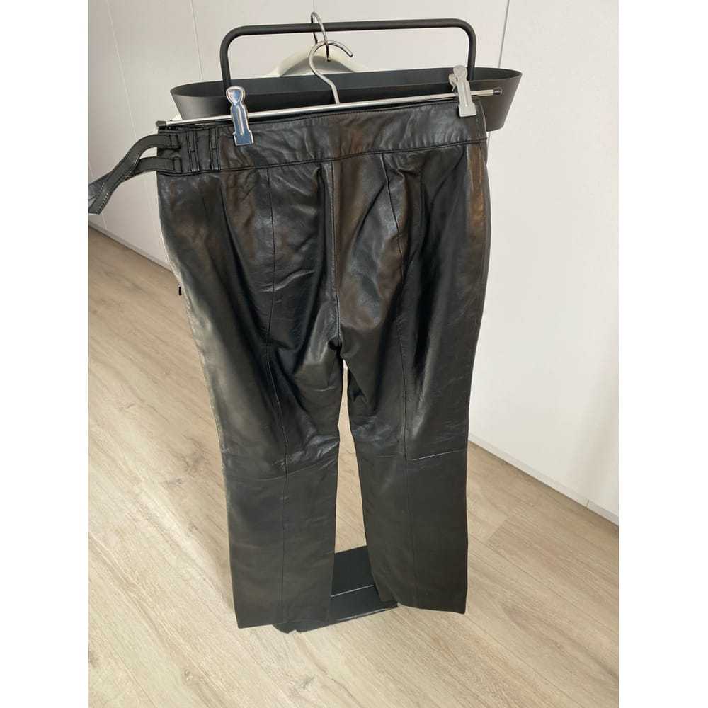 Pieces uniques Leather straight pants - image 3