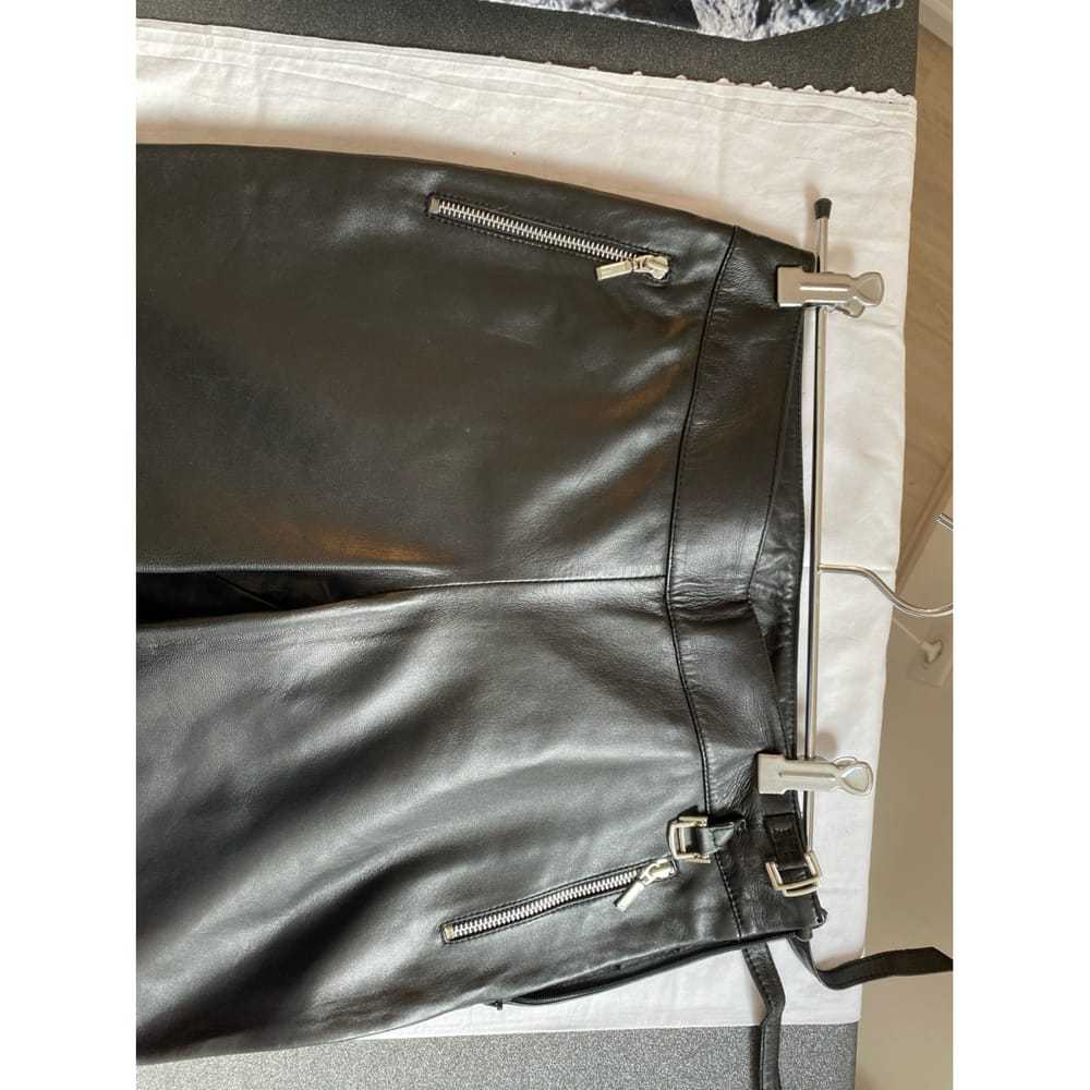 Pieces uniques Leather straight pants - image 4