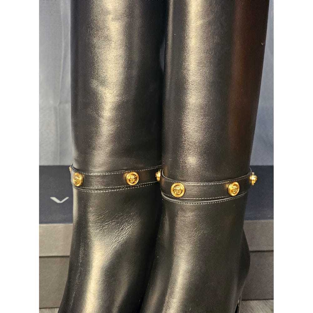 Versace Leather riding boots - image 10