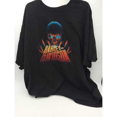 RK Stratman Harley-Davidson skull flames claw Tee… - image 1