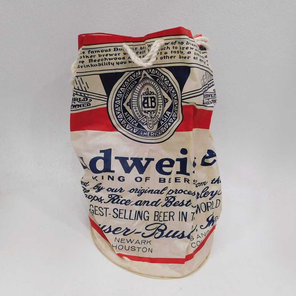 Vintage Anheuser Busch Budweiser Vinyl Drawstring… - image 1
