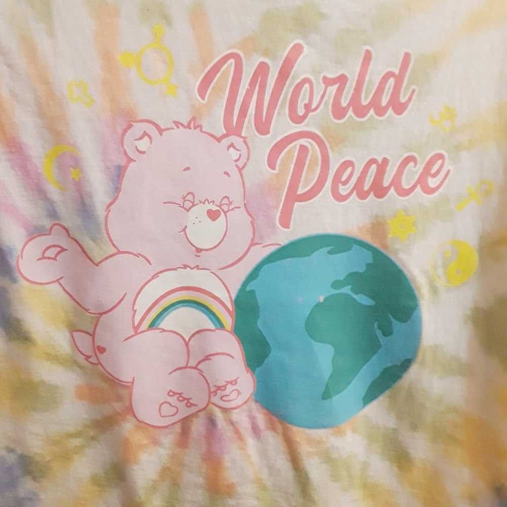 Care Bears World Peace Tie Dye Graphic T Shirt Fr… - image 2
