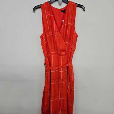 Ann Taylor Orange V Neck Dress - image 1