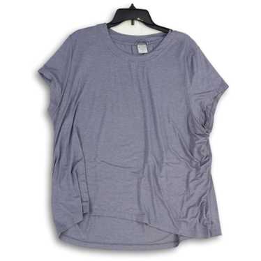 Athleta Womens Gray Crew Neck Short Sleeve Pullov… - image 1