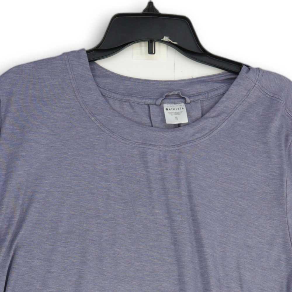 Athleta Womens Gray Crew Neck Short Sleeve Pullov… - image 3