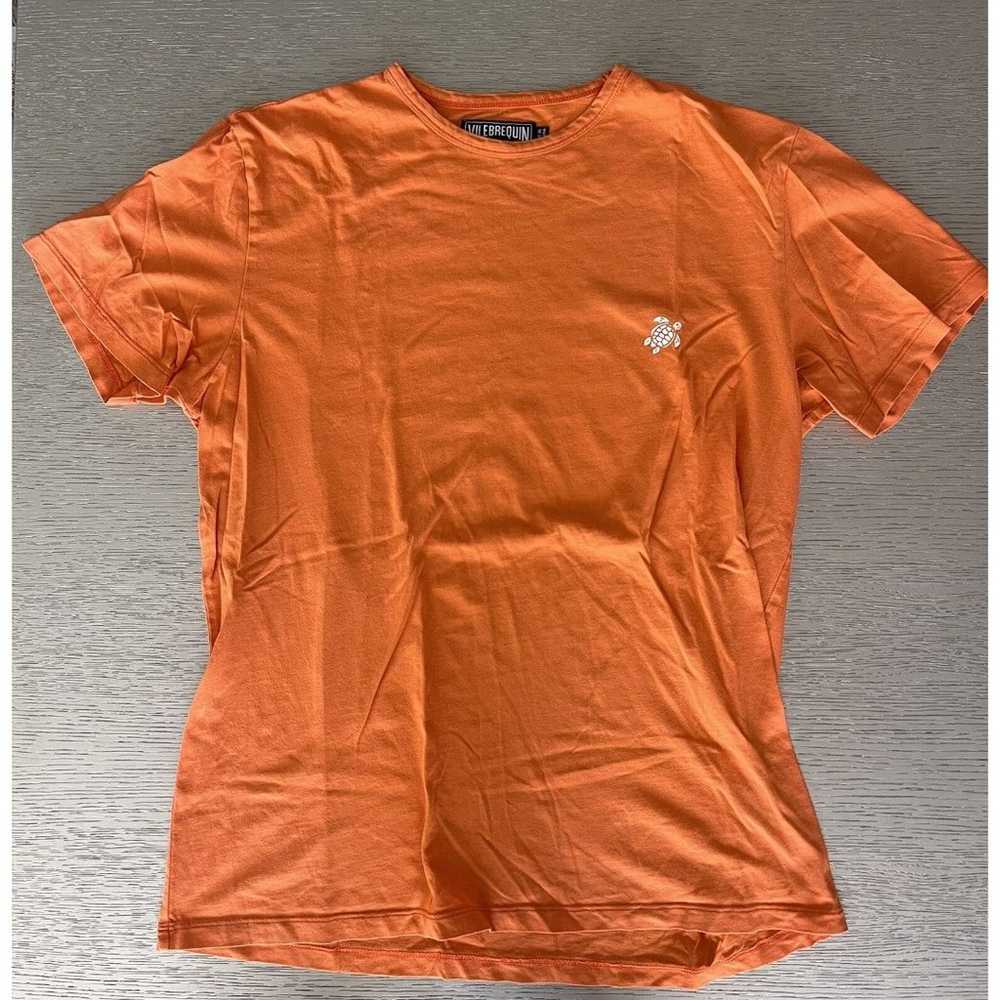 Vilebrequin Shirt Mens Large Orange Turtle Short … - image 1