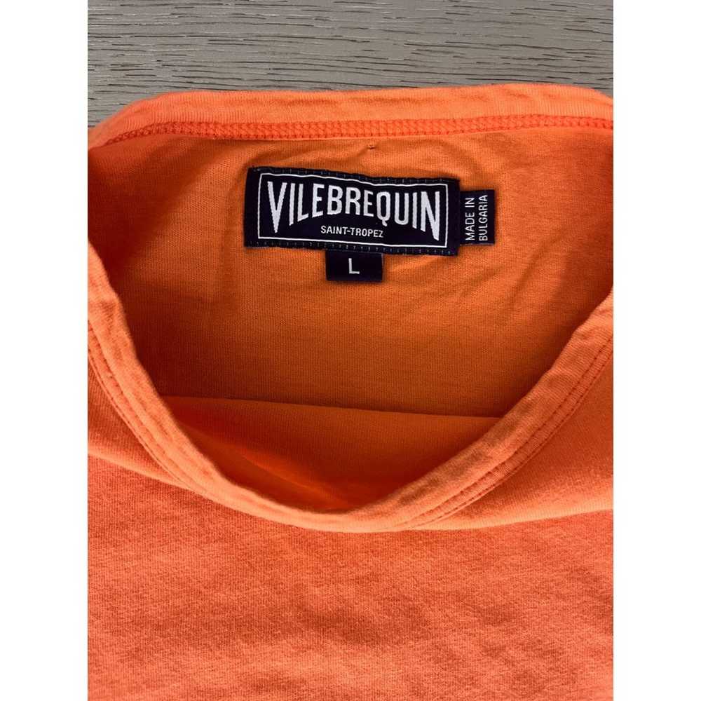 Vilebrequin Shirt Mens Large Orange Turtle Short … - image 3