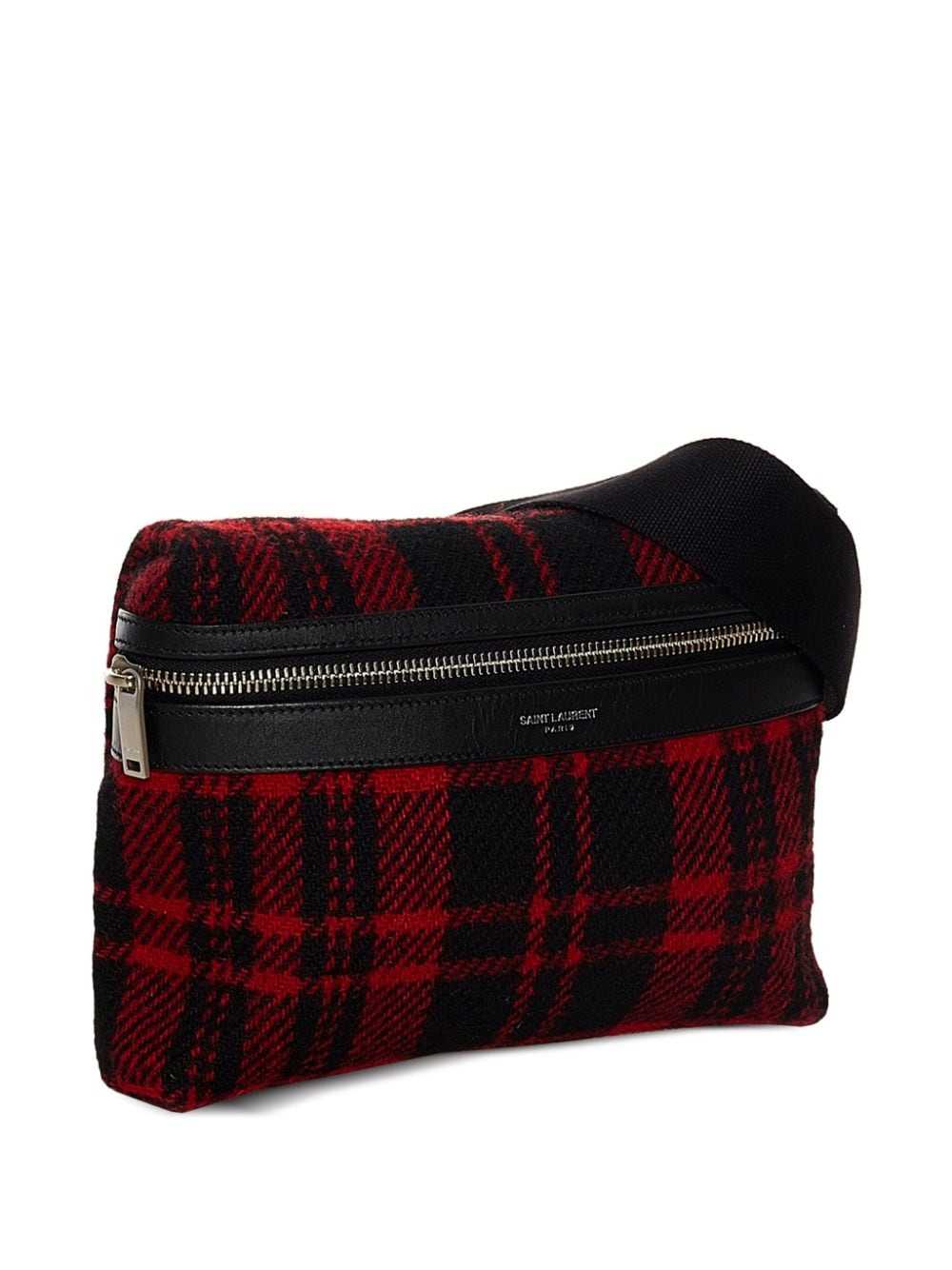 Saint Laurent plaid wool belt bag - Black - image 3