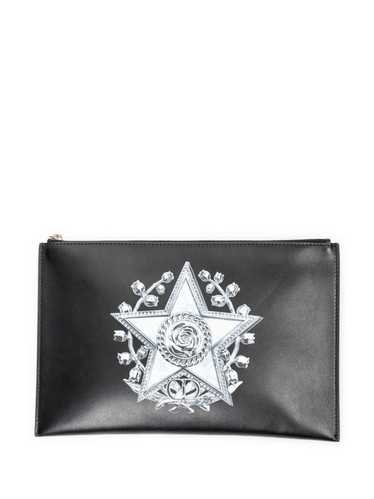 Christian Dior Pre-Owned star-print leather clutc… - image 1