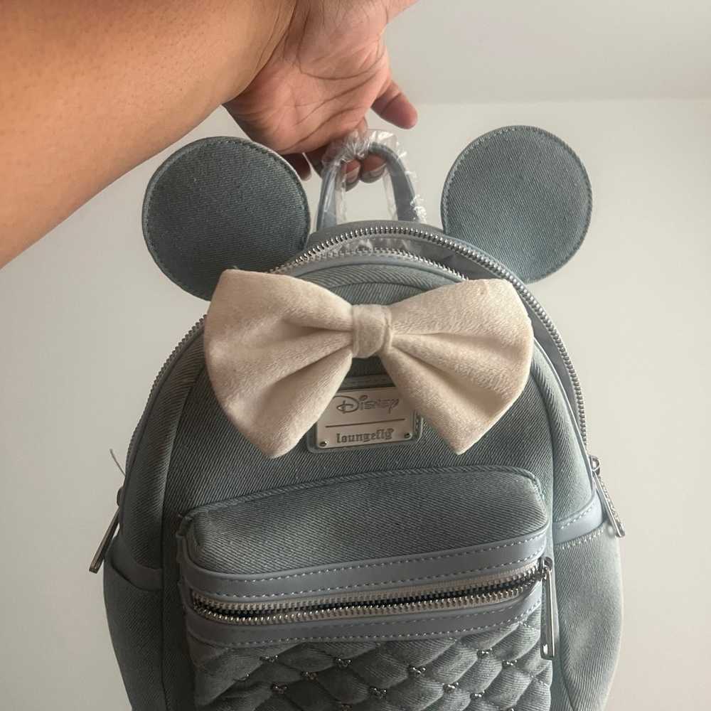 Loungefly Disney Minnie Mouse Denim Mini Backpack - image 1