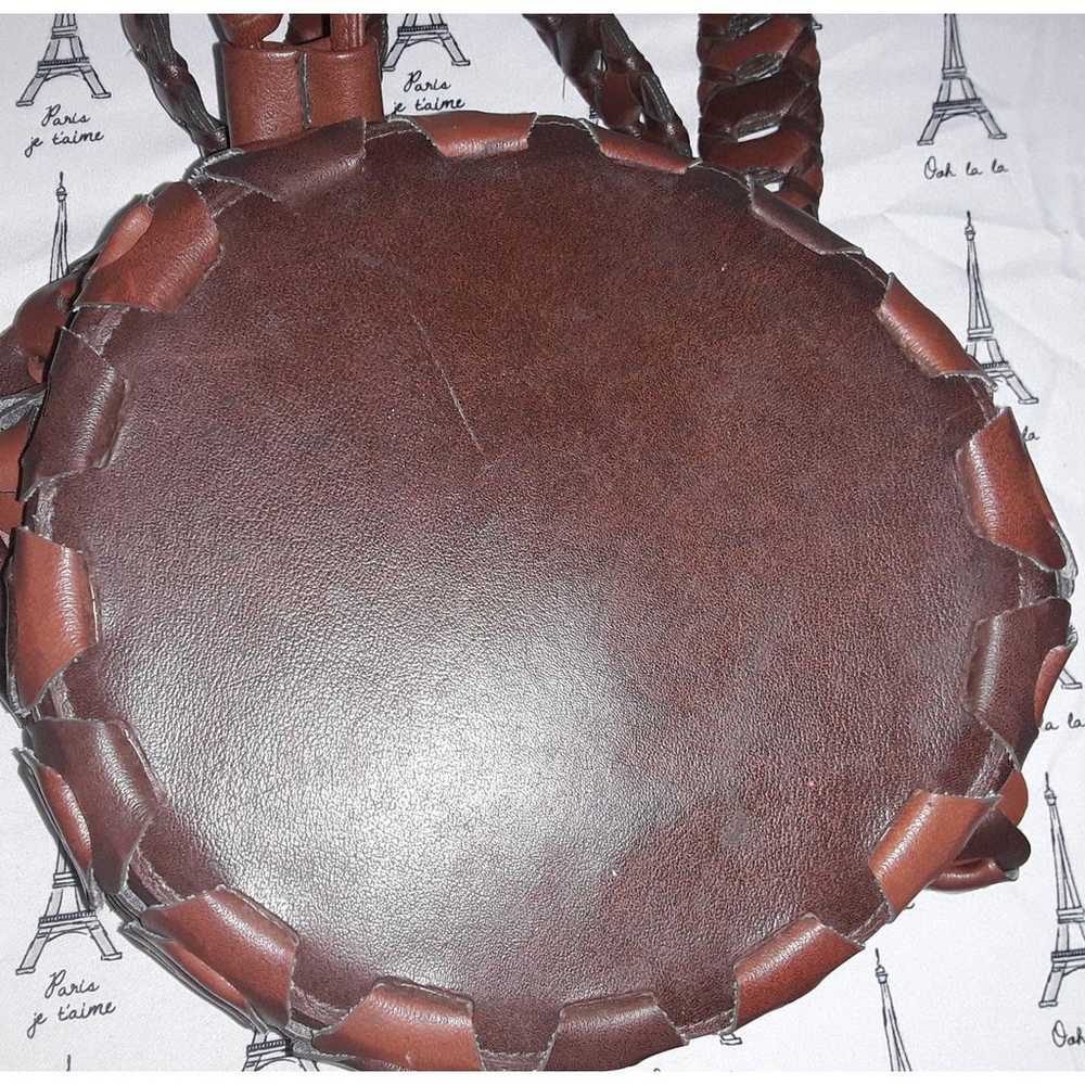 Vintage Bucket Handbag 60's-70's Leather Hand Cra… - image 4