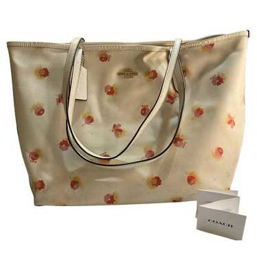 Coach City Tote With Pop Floral Print C6431 Tag