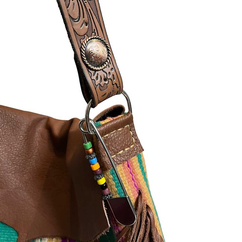 Doc & Dolly Handbags Leather Boho Saddle Blanket … - image 10