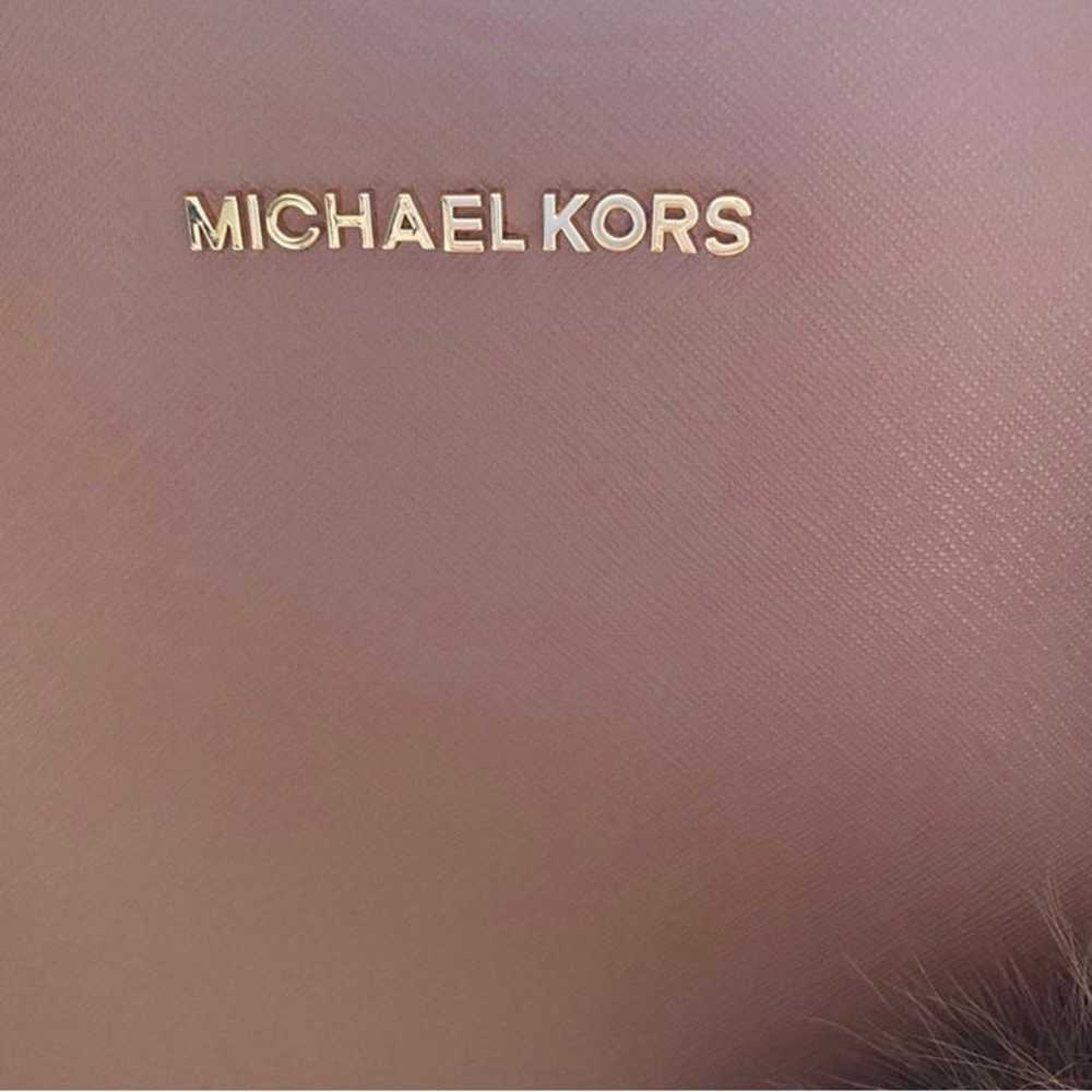 RARE Michael Kors Blush Pink Sady Tote W/ Pom Key… - image 6