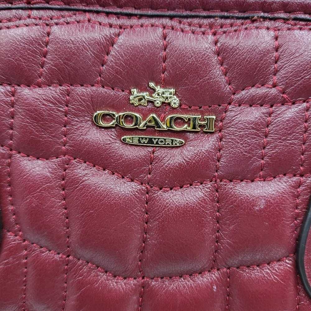 Coach Red Nolita Satchel Quilted Croc Leather Han… - image 5