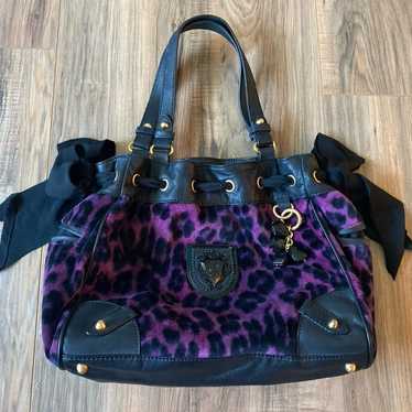 JUICY COUTURE Pouchette Purple Chiffon Handbag