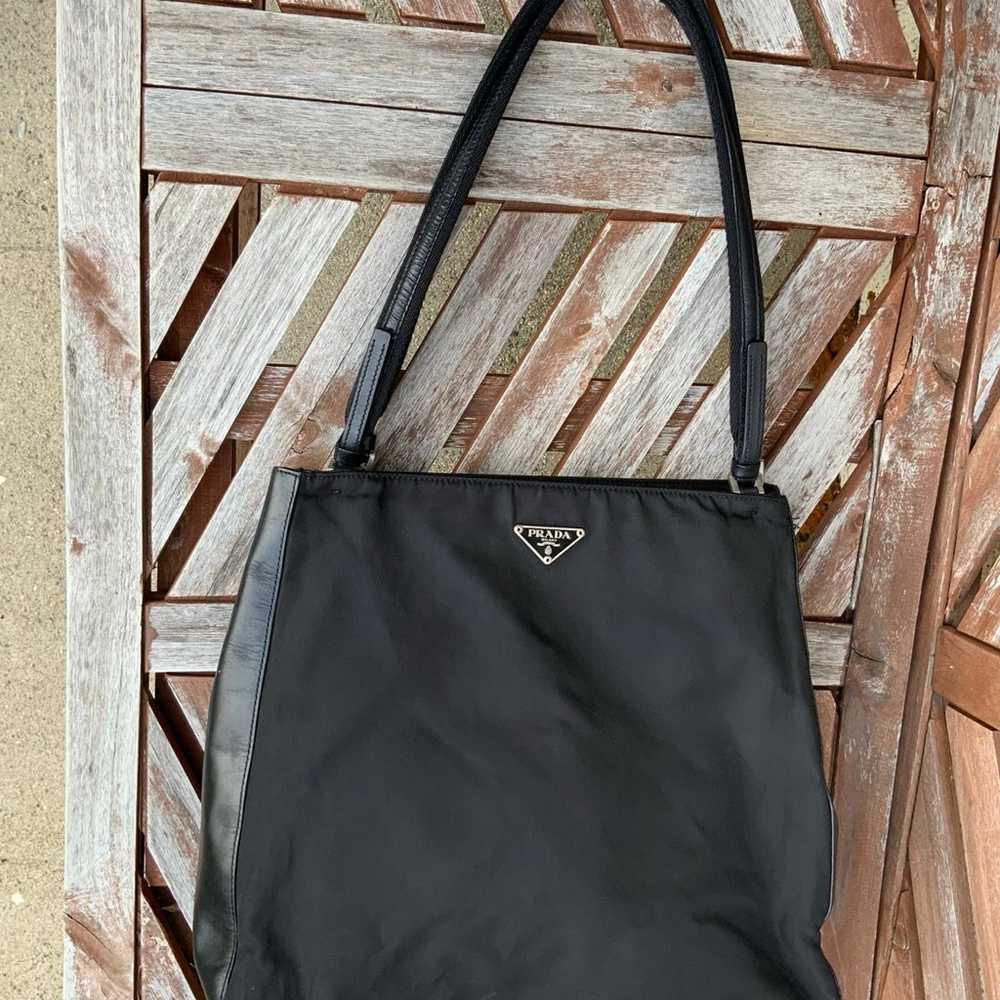 Prada nylon/leather shoulder bag - image 3