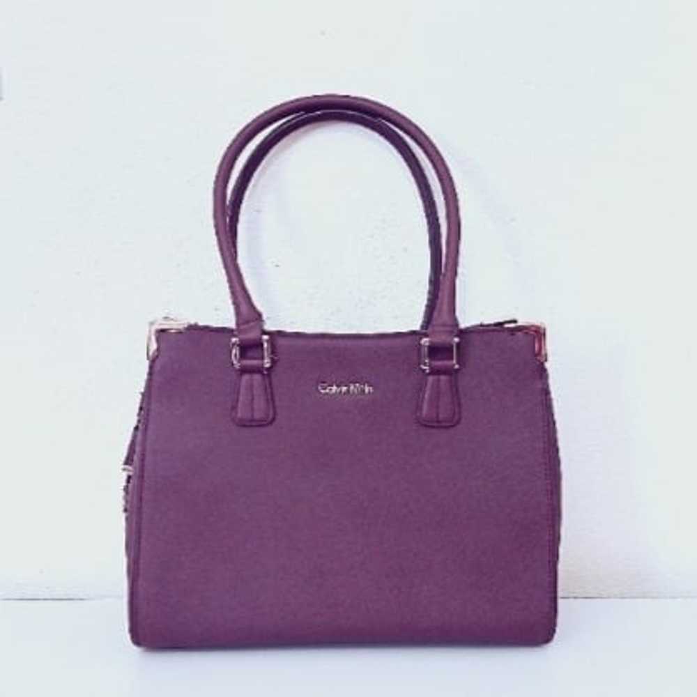 LAST DAY!!! Calvin Klein Plum Purple Tote Handbag… - image 12