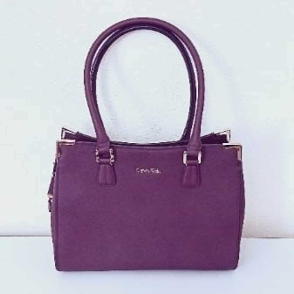 LAST DAY!!! Calvin Klein Plum Purple Tote Handbag… - image 1