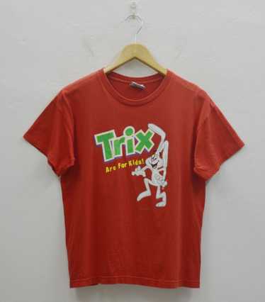 Vintage 90s TRIX American Kids Cereal Red T-Shirt… - image 1