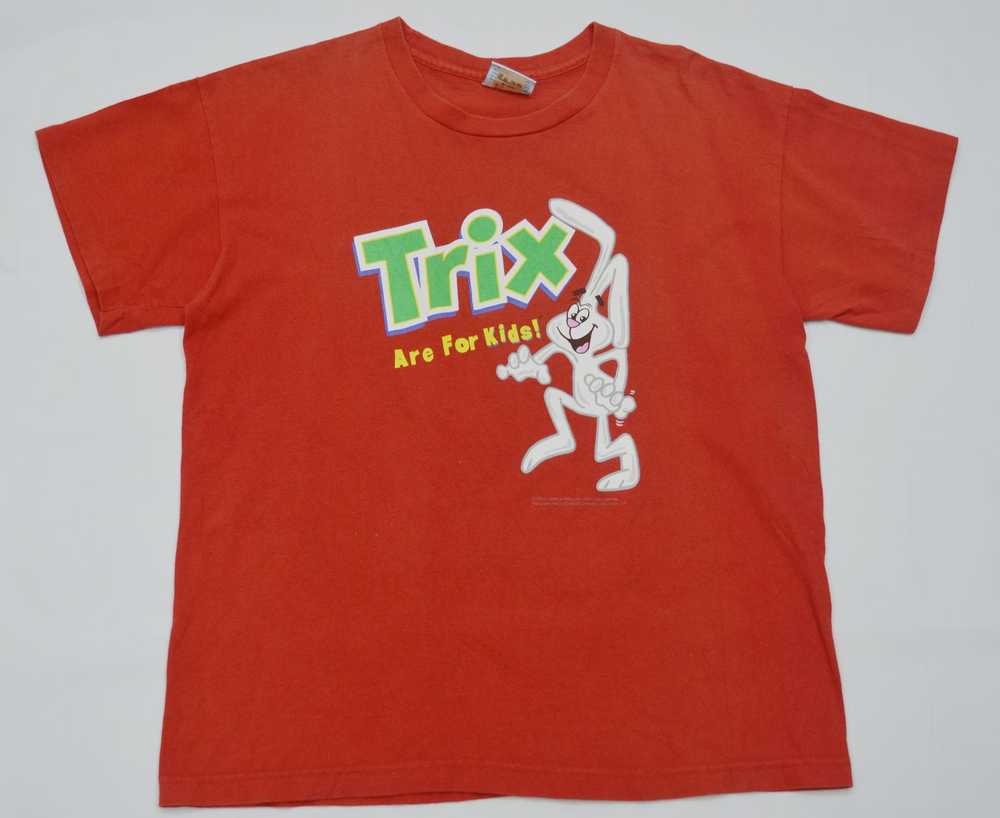 Vintage 90s TRIX American Kids Cereal Red T-Shirt… - image 3