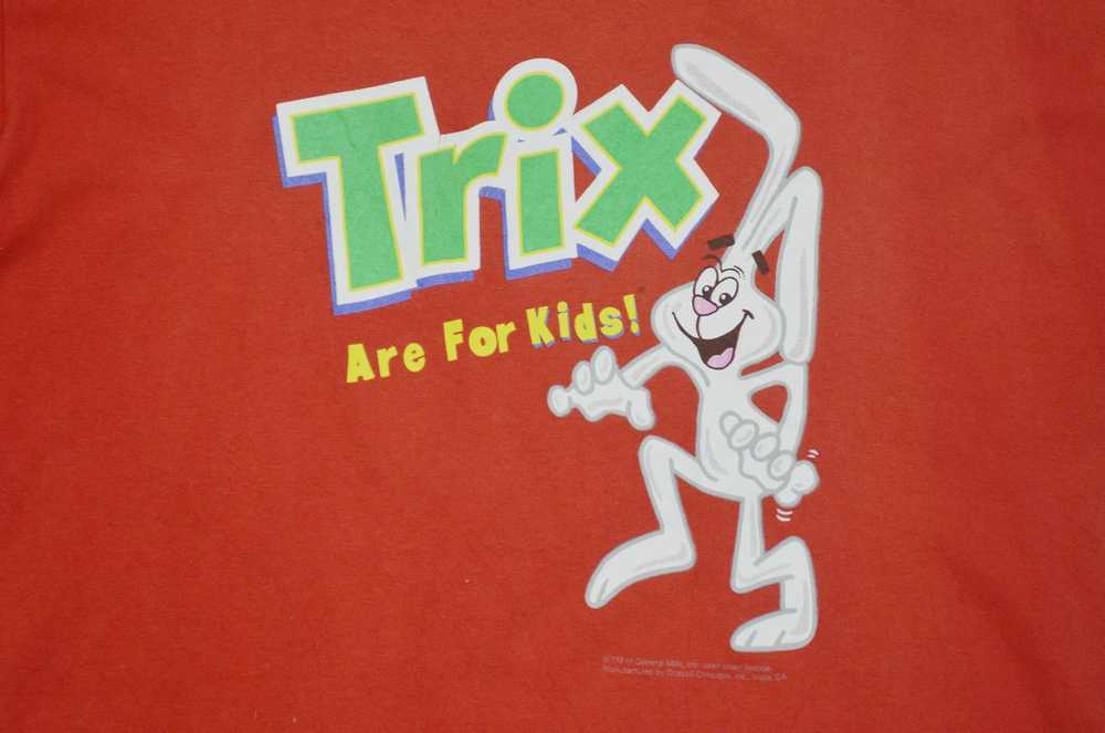 Vintage 90s TRIX American Kids Cereal Red T-Shirt… - image 5