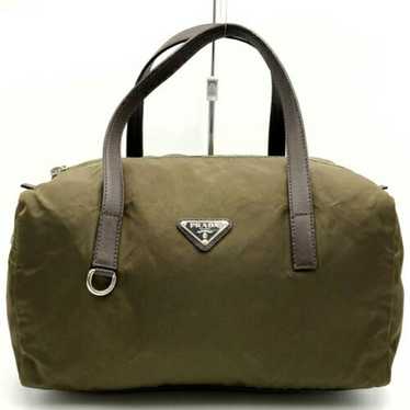 Prada Prada handbag Boston nylon bag triangle kha… - image 1
