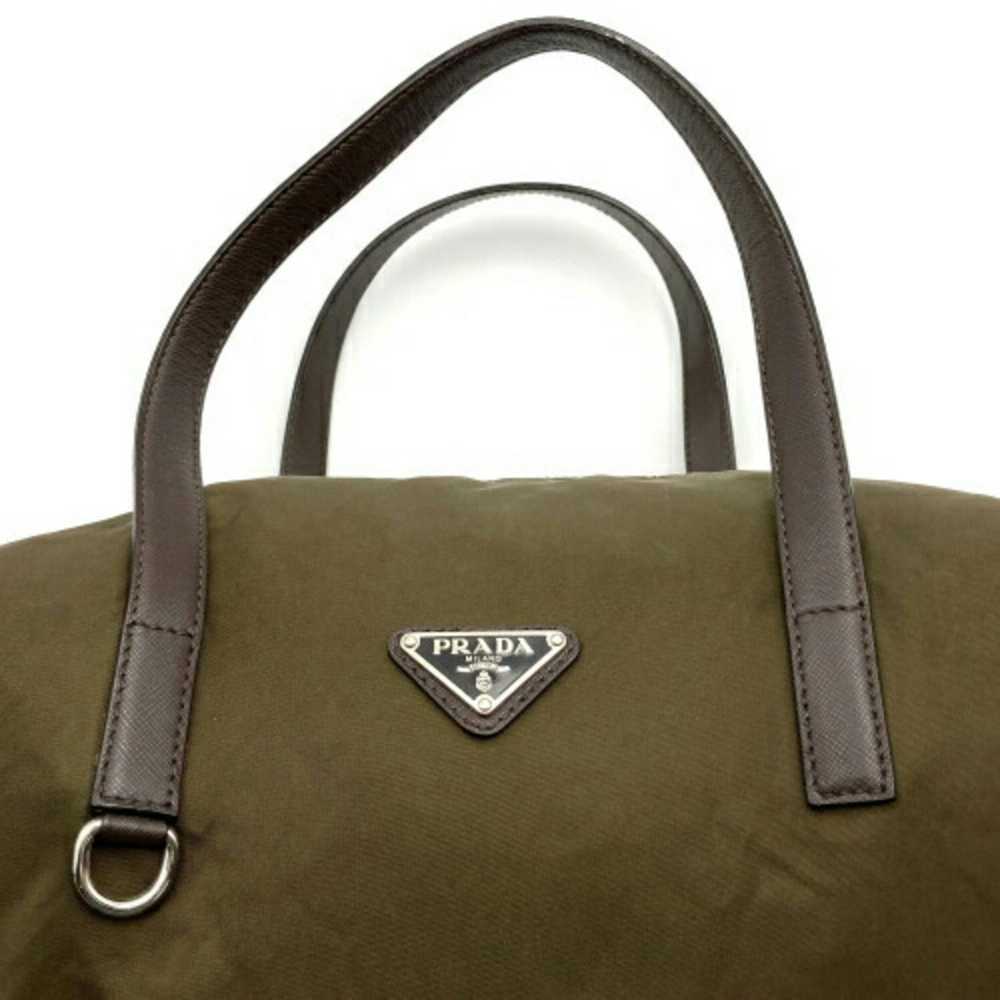 Prada Prada handbag Boston nylon bag triangle kha… - image 2