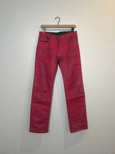 Maison Margiela Artisanal FW 09 Red Painted Jeans