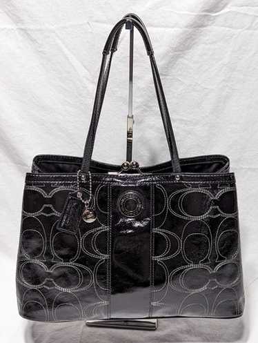 バッグ Coach Optic Signature Kisslock Pouch BLK Coach Optic Signature Kisslock Pouch BLK | eBay