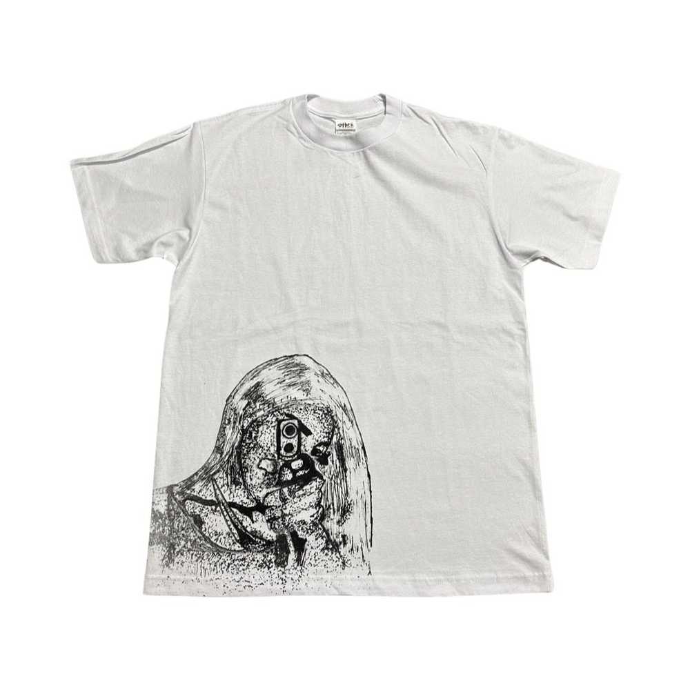 Streetwear White Glock Hand Drawn Graphic Tshirt … - image 1