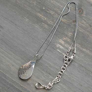 Brighton Brighton TWIRL Teardrop Necklace Silver … - image 1