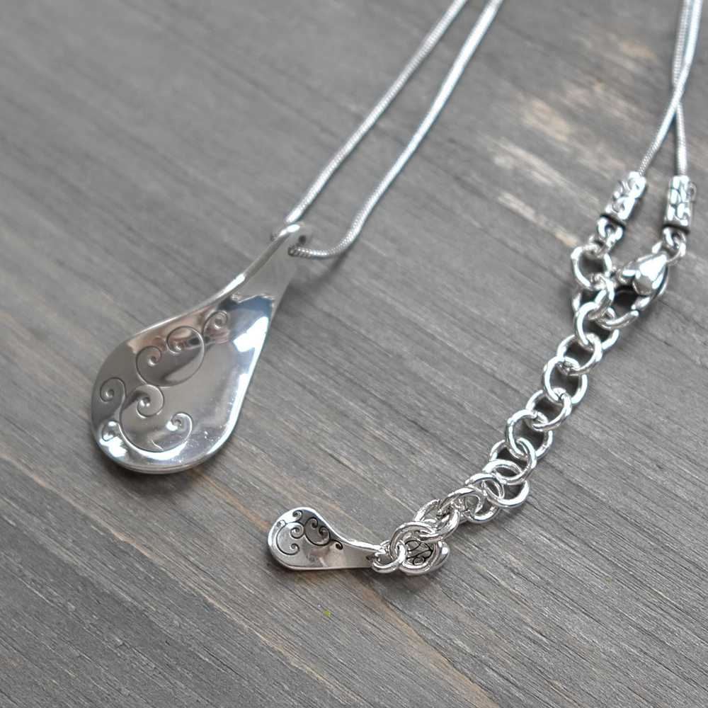 Brighton Brighton TWIRL Teardrop Necklace Silver … - image 3