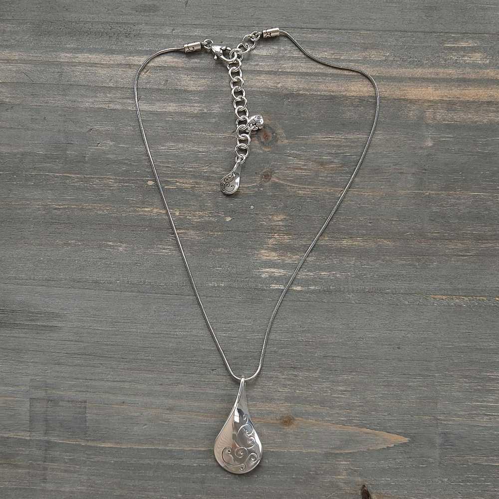 Brighton Brighton TWIRL Teardrop Necklace Silver … - image 4