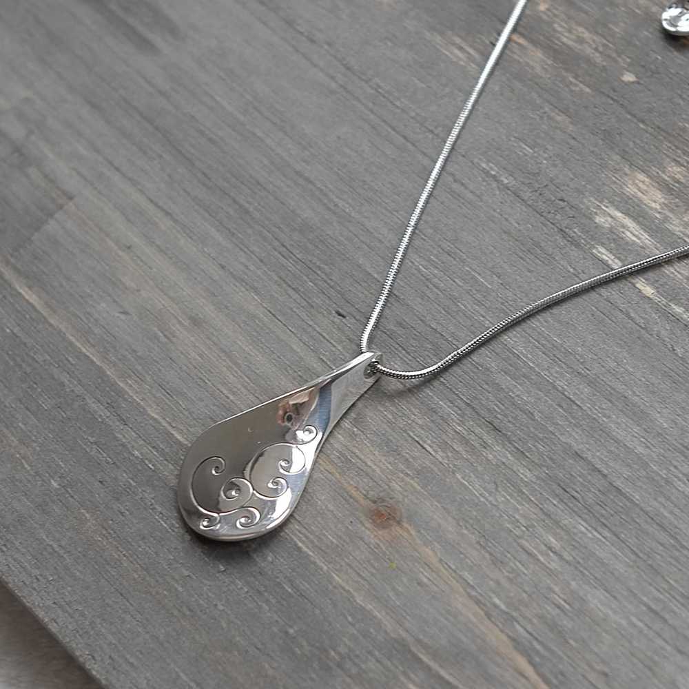 Brighton Brighton TWIRL Teardrop Necklace Silver … - image 5