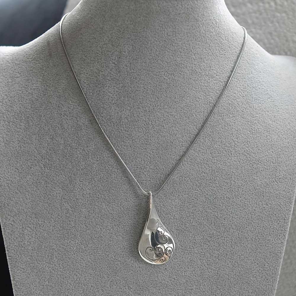 Brighton Brighton TWIRL Teardrop Necklace Silver … - image 6