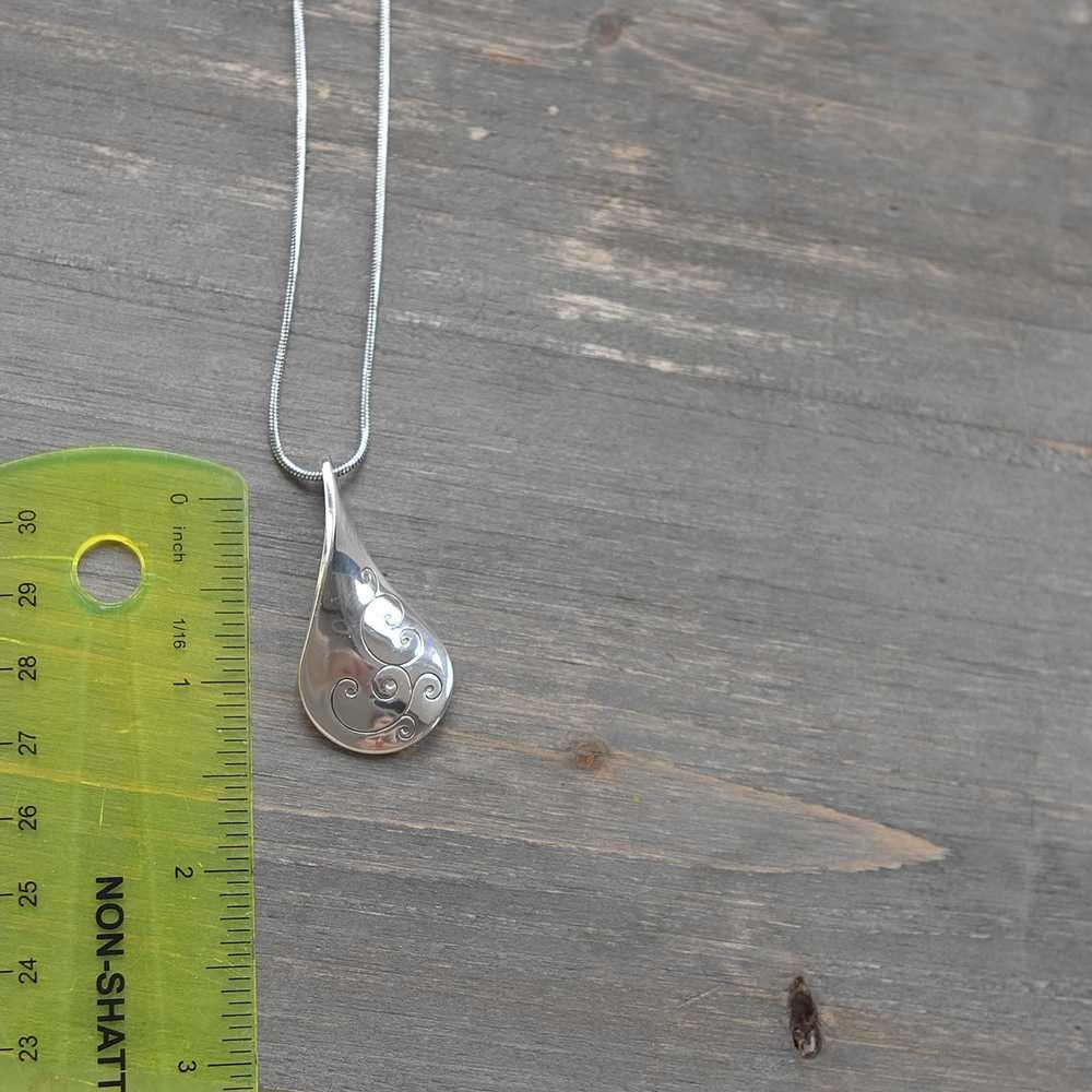 Brighton Brighton TWIRL Teardrop Necklace Silver … - image 7