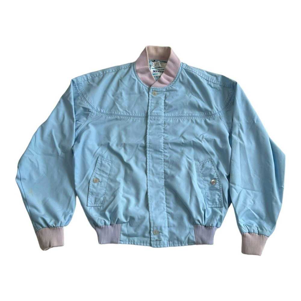 Vintage Vintage 70s Mervyn’s Mens Blue Bomber Jac… - image 1