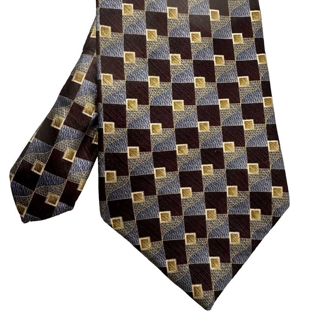 Van Heusen Van Heusen Neck Tie 100% Silk Maroon/B… - image 1