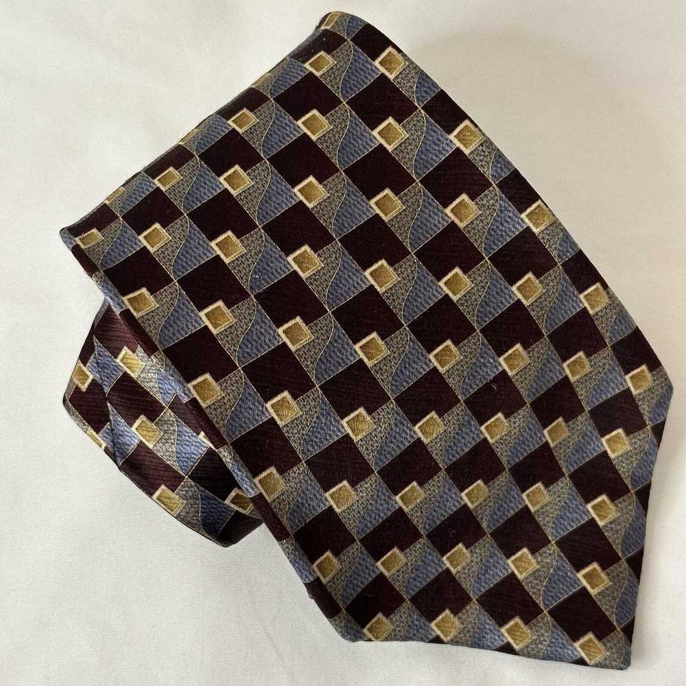 Van Heusen Van Heusen Neck Tie 100% Silk Maroon/B… - image 2