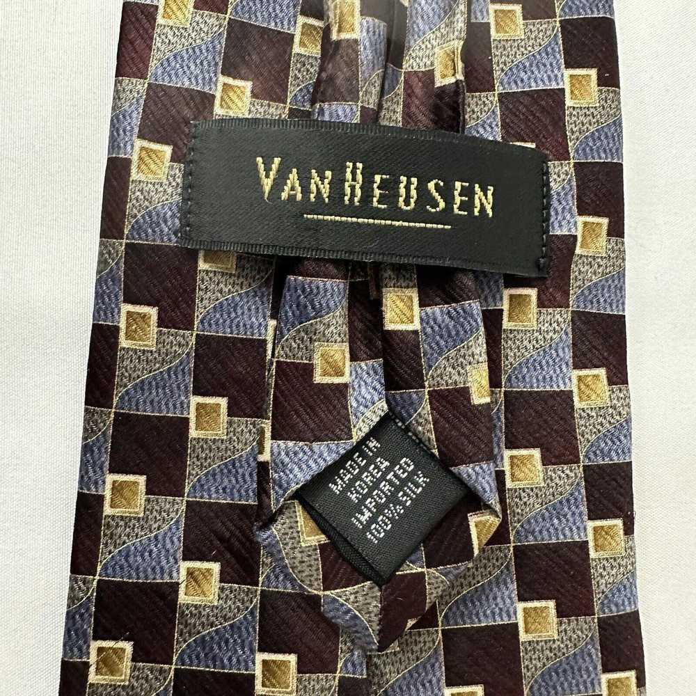 Van Heusen Van Heusen Neck Tie 100% Silk Maroon/B… - image 3